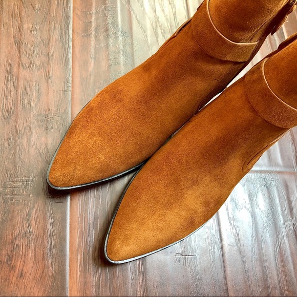 REBECCA MINKOFF⚡️Chestnut Suede Pointed Boots_9.5 - Picture 3 of 9